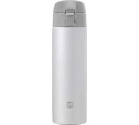 ZWILLING THERMO Botella térmica, Taza de viaje, Aislamiento de doble pared, Cierre de seguridad, 450 ml, Altura: 22,8 cm, Blanco