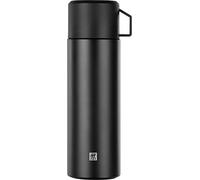 ZWILLING THERMO Botella térmica, Taza integrada, Termo, Aislamiento de doble pared, 1 L, Altura: 28,1 cm, Negro