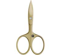 ZWILLING Tijeras para uñas (afiladas, filo ligeramente curvado con microdentado, hipoalergénicas, para uñas de manos y pies), Premium, doradas, 90 mm