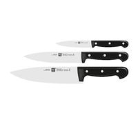 ZWILLING Twin Chef Juego de cuchillos, 3 Piezas, Acero inoxidable especial, Fabricado en Alemania, Negro