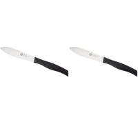 ZWILLING Twin Grip - Cuchillo Panecillo, Hoja endurecida al frío Friodur, Acero Inoxidable, Mango sintético, 120 milímetros, Color Negro (Paquete de 2)