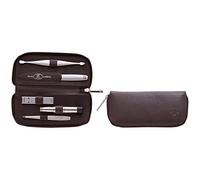 Zwilling TWINOX 97529-007-0 - Juego de manicura y pedicura, 5 piezas, piel auténtica, color marrón