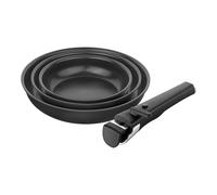 ZWILLING Unlock - Juego de sartenes (4 piezas, 20, 24, 28 cm + asa) con revestimiento de cerámica