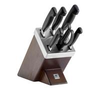 ZWILLING VIER STERNE 7-pzs, Taco de cuchillos, Marrón