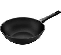 ZWILLING Wok de aluminio, 30 cm, con revestimiento antiadherente Duraslide Diamond de 4 capas con partículas de diamante, apta para inducción, color negro