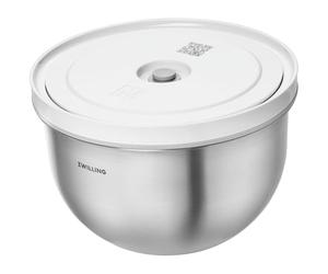 ZWILLING Z1030-858 Fresh & Save - Recipiente de almacenamiento al vacío, M, 18 cm, acero inoxidable, tazón, tapa hermética, recipiente de almacenamiento al vacío