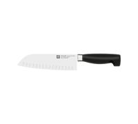 Zwilling Zwilling Four star cuchillo santoku 18 cm Negro-acero inoxidable