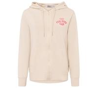 Zwillingsherz Feel Good Club - Sudadera con bordado para mujer, cómoda chaqueta de algodón para mujer, chaqueta informal con cremallera para ocio, uso diario, ropa de salón, moderna, para primavera