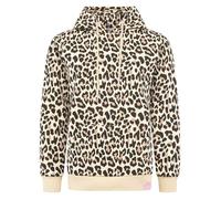 Zwillingsherz Sudadera con capucha para mujer, sudadera con capucha de gran tamaño, suave sudadera con estampado para mujer, aspecto elegante para primavera, otoño e invierno, estilo Leo, beige, S-M