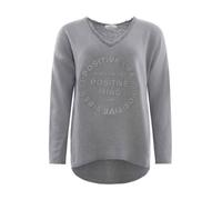 Zwillingsherz Sudadera 'Positive Mind' gris oscuro S-M gris oscuro