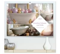 Zwischen Schaum und Stille (hochwertiger Premium Wandkalender 2026 DIN A2 quer), Kunstdruck in Hochglanz: Stimmungsvolle, mit KI erschaffene Bilder rund ums Baden
