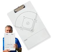 Zwischenablage | Zwischenablage Für Trainer Baseball | Softball-Zwischenablage Für Sportler | Baseball -Plan -Praxisbrett, 14 x 9 Zoll Doppelseitig Ball Sports Demostration Board