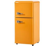 ZWJABYY Frigorífico Retro de 60 litros Doble Puerta Superior e Inferior con congelador de 22 litros frigorífico-congelador Combinado 102 kWh/año minifrigorífico de Ambiente Yellow