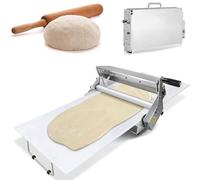 ZWJABYY Laminadora de Masa Plegable, laminadora de Masa Plegable, laminadora de Masa Manual, laminadora de Masa doméstica, amasadora de Acero Inoxidable con espesores Ajustables de 0 a 25 mm Model400