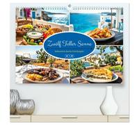 Zwölf Teller Sonne - Kulinarisch durchs Griechenjahr (hochwertiger Premium Wandkalender 2026 DIN A2 quer), Kunstdruck in Hochglanz: Griechische ... für alle, die Griechenland im Herzen tragen.
