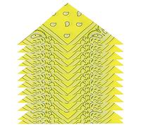 ZWOOS Bandanas Paisley, 12 Piezas Foulards, Pañuelos para el cuello para Hombre y Mujer (Amarillo)