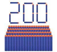 ZWOOS Foam Bullet Darts 200 Pièces 7.2cm EVA Blue Foam Darts Recarga de Bala para N-Strike Elite Series Blasters Kid Toy Guns (Dunkelblau)