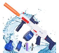 ZWOOS Pistola de Agua Eléctricas, Electric Water Pistol para Adultos y Niños, Potente Water Gun Tanque de Agua Doble, Pistolas de Agua Automáticas Rango de 7-10 m, Juguete Deportes acuáticos de Verano