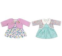 ZWOOS Ropa para Muñecas 35-43 cm, Adorable Vestido de Algodón Compatible con Baby Born, Baby Annabell, Nenuco y Más, Regalos para Niñas y Niños, Paquete de 2, WJYF-18-19