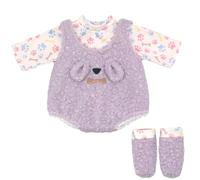 ZWOOS Ropa para Muñecas 35-43 cm, Conjunto De Ropa Violeta Compatible con New Born Baby Muñecas, Regalos para Niñas y Niños