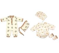 ZWOOS Ropa para Muñecas 35-43 cm, Lindo Pelele con Gorro Compatible con Baby Born, Baby Annabell, Nenuco y Más, Regalos para Niñas y Niños, Paquete de 2