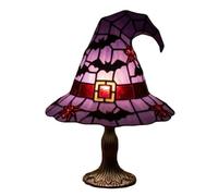 Zwpontia Lámpara de Halloween, luces góticas de sombrero de bruja, lámpara de escritorio creativa de Halloween para mesa de comedor, balcón, cocina, sótano, dormitorio, estantería, dormitorio, mesita