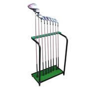ZWQXZX Accesorios de Golf,Soporte Estante De Almacenamiento para Exhibición De Palos De Golf para Garaje, Organizador De Palos De Metal para Patio Trasero con 9 Putters Palos de Golf