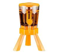 ZWQXZX Dispensador de Bebidas Jugo Dispensador De Cerveza De 101 Oz con Tubo De Hielo, Dispensador De Bebidas De Mesa Tipo Torre Recipiente(Yellow)