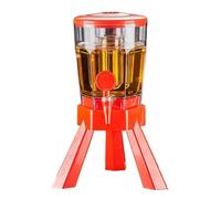 ZWQXZX Dispensador de Bebidas Jugo Dispensador De Cerveza De 101 Oz con Tubo De Hielo, Dispensador De Bebidas De Mesa Tipo Torre Recipiente(Rot)