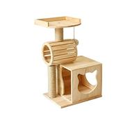 ZWQXZX Torre para Gatos Descansar Jugar Cat Tree Sisal Columna Gato Plataforma De Salto Marco Escalada para Gatos Torre Madera Maciza