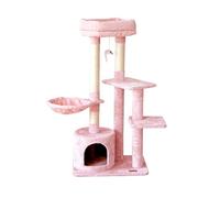 ZWQXZX Torre para Gatos Descansar Jugar Marco De Escalada for Gatos Madera Maciza Sisal Cat Litter Tree Frame Post Rack, Adecuado for 1-3 for Jugar(Pink)