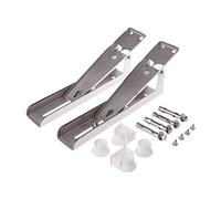 ZWTPGKRD 2 estantes de acero inoxidable resistentes y plegables para montar en la pared, para microondas, para el hogar, cocina, organizador de esquina