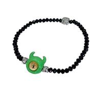 ZWTPGKRD 2023 - Pulseras de monstruos con cuentas de arroz negro para mujer, diseño ligero y lujoso, exquisito boudoir de alta calidad, joyería ajustable para parejas, talla única, Cuentas de arroz +