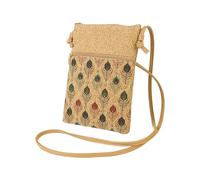 ZWTPGKRD Bolso bandolera pequeño para mujer, monedero, estampado de flores, bolso de mensajero, elegante bolsa de teléfono para viajes diarios, pluma, As shown in the picture (error 1-921cm)
