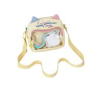 ZWTPGKRD Bolso cruzado transparente de gran tamaño con diseño de gatos de dibujos animados, ligero, de nailon, esencial para la escuela, bolsa de hombro japonesa transparente, Amarillo, One Size