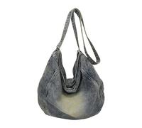 ZWTPGKRD Bolso de hombro para mujer, bolso cruzado de mezclilla de moda, bolso de mensajero de gran capacidad, bolsa de uso diario para uso diario, Blue, As shown in the picture (error 1-1096cm)