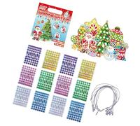 ZWTPGKRD Calcomanías de aluminio para niños, manualidades de Navidad, proyectos de arte brillante, calcomanías fáciles de despegar, educativas, fiestas, actividades, Navidad, calcomanías de papel de