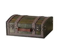 ZWTPGKRD Cofre de madera con temática pirata vintage con código secreto para almacenamiento misterioso y decoración del hogar, uso diario, caja de madera hecha a mano