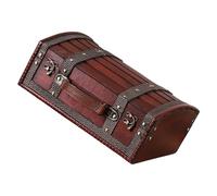 ZWTPGKRD Cofre de madera con temática pirata vintage con código secreto para almacenamiento misterioso y decoración del hogar, uso diario, caja de madera hecha a mano