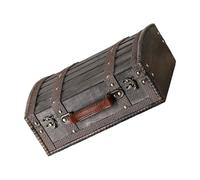 ZWTPGKRD Cofre de madera con temática pirata vintage con código secreto para almacenamiento misterioso y decoración del hogar, uso diario, caja de madera hecha a mano