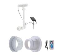 ZWTPGKRD Fuente solar ajustable para piscina, luces LED de 7 colores, aspersor giratorio para uso en tierra/exterior, fuentes de agua recargables para estanques al aire libre con luces ajustables