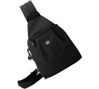 ZWTPGKRD Mochila bandolera convertible para hombres y mujeres, mochila ligera de viaje para senderismo, ciclismo, al aire libre, bolsa para mujeres y hombres, Black, One Size