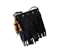 ZWTPGKRD Monederos de moda hippie vaquera occidental, bolsos hobo con flecos, bolsos de piel sintética para mujer, bolso cruzado con borlas, bolso cruzado con borlas, bolso de mano de cuero para mujer