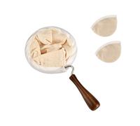 ZWTPGKRD Paquete de 3 bolsas de filtro de café de algodón de varios tamaños, prácticas para la preparación diaria, lavable, de tela, colador de calcetines con mango de madera