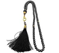 ZWTPGKRD Pulsera de cuentas de rosario musulmán de 99 cuentas, joyería religiosa, joyería religiosa, borlas de perlas de imitación, pulsera de meditación, talla única, Acrílico, No es una piedra