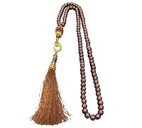 ZWTPGKRD Pulsera de cuentas de rosario musulmán de 99 cuentas, joyería religiosa, joyería religiosa, borlas de perlas de imitación, pulsera de meditación, talla única, Acrílico, No es una piedra