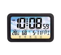 ZWTPGKRD Reloj digital colorido de pantalla grande con control táctil, alarma de música, recordatorio de sonido, para habitación de los niños, reloj de escritorio para niños