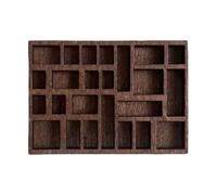 ZWTPGKRD Soporte de joyería de madera natural en miniatura, caja de cristal de bolsillo, estante de almacenamiento para coleccionistas de joyas