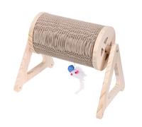 ZWTPGKRD Tabla rascadora para gatos de alta densidad con juguete para colgar, cartón, papel de cartón, raspadores, almohadilla para arañazos para muebles, redonda para interiores