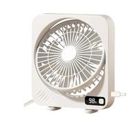 ZWTPGKRD Ventilador de escritorio recargable de 1200 mAh para dormitorios, oficinas, oscilante de 360 grados, dispositivo de refrigeración portátil de mesa de bajo consumo